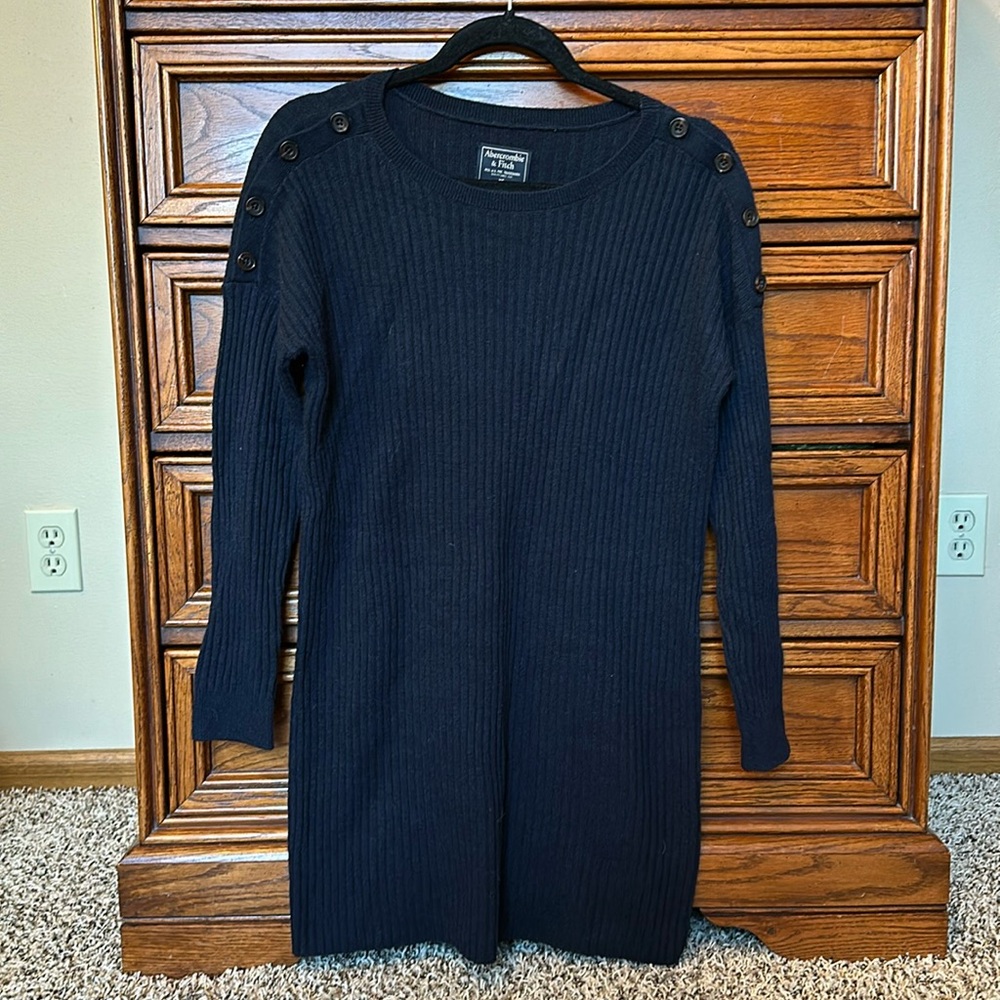Abercrombie & Fitch Navy Knit Sweater Dress
